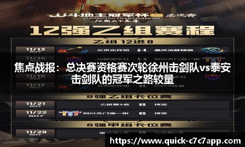 焦点战报：总决赛资格赛次轮徐州击剑队vs泰安击剑队的冠军之路较量